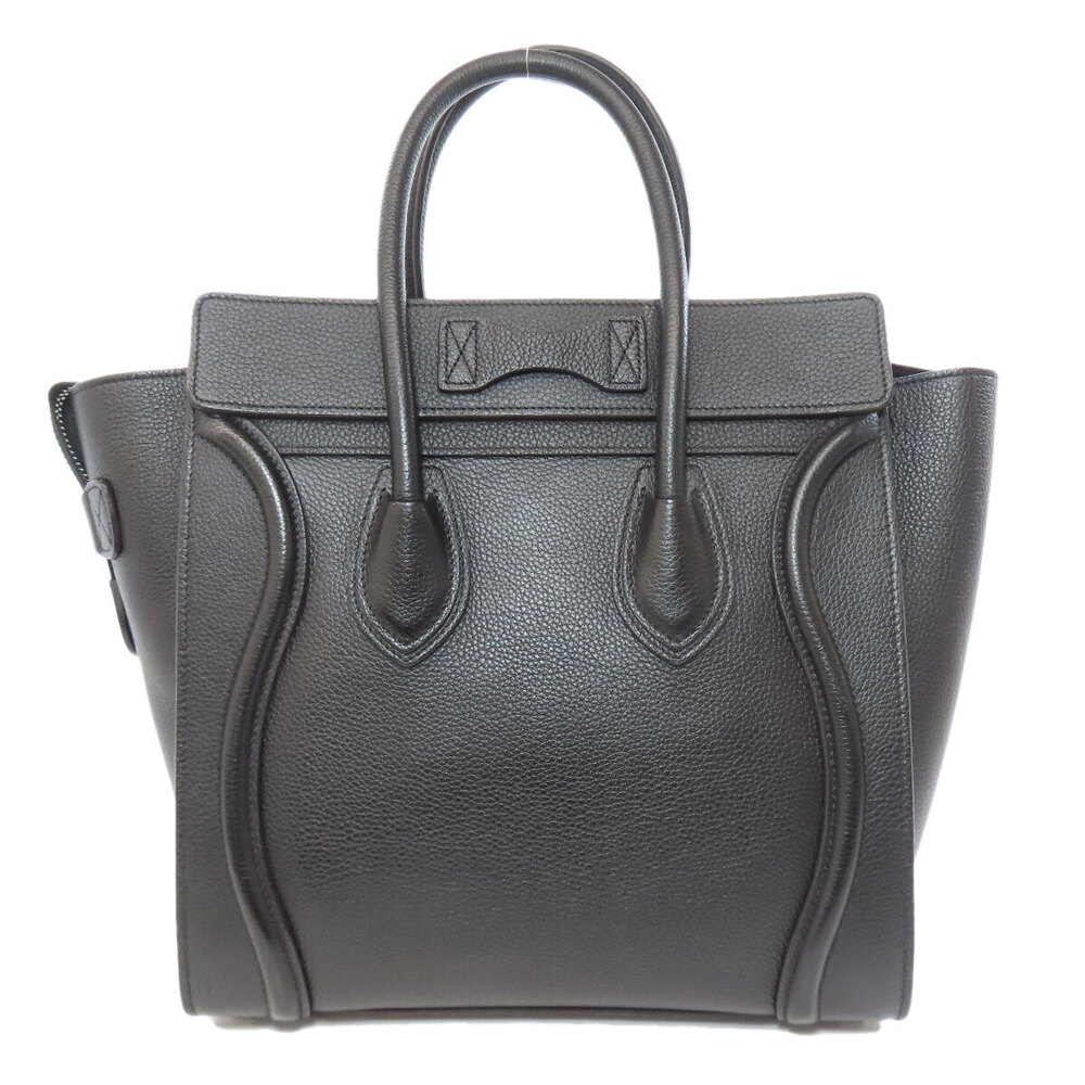 Celine Handbag Calfskin Luggage Black